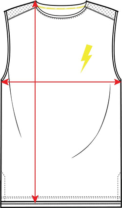 Boys’ Sleeveless Performance Tennis Top size chart