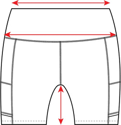Girls’ Tennis Short Leggings size chart